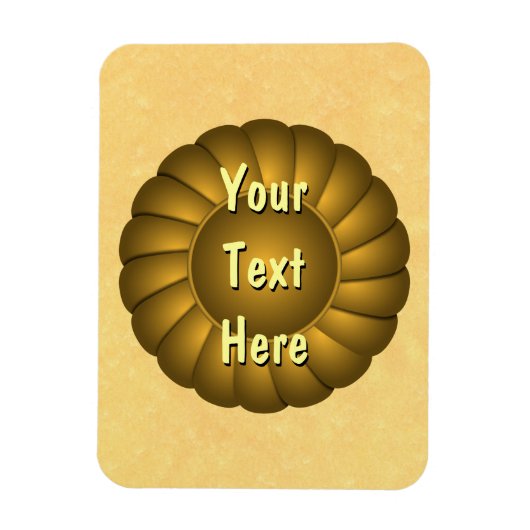 Gelbes Multifunktionsrosette zum Personalisieren Magnet (Vertikal)