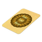 Gelbes Multifunktionsrosette zum Personalisieren Magnet (Linke Seite)