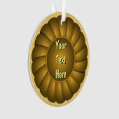 Gelbes Multifunktionsrosette zum Personalisieren Ornament (Vorderseite)