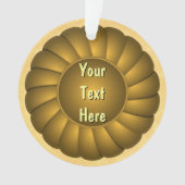 Gelbes Multifunktionsrosette zum Personalisieren Ornament (Vorderseite)