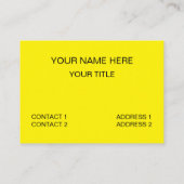 Gelbes Mushroom-Muster Visitenkarte (Rückseite)