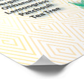 Gelbes Muster Aromatherapie Diagramm Poster (Ecke)