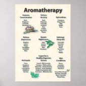 Gelbes Muster Aromatherapie Diagramm Poster (Vorne)