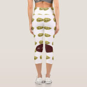 Gelbes Muster Capri Leggings (Rückseite)