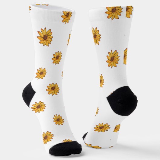Gelbes Muster der Sonnenblume Socken (Gewinkelt)