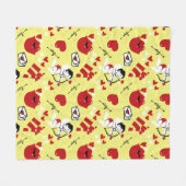 Gelbes Muster des Valentinstags Fleecedecke (Vorderseite (Horizontal))