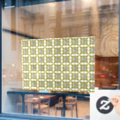 Gelbes Muster Fensteraufkleber (Café-Fenster)