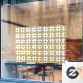 Gelbes Muster Fensteraufkleber (Café-Fenster)