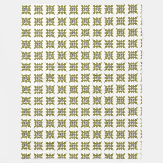 Gelbes Muster Fleecedecke (Vorderseite)