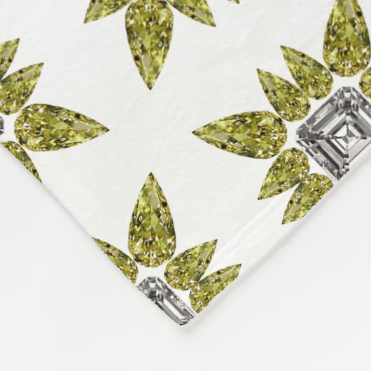 Gelbes Muster Fleecedecke (Ecke)