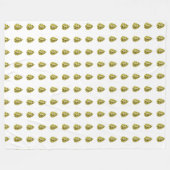 Gelbes Muster Fleecedecke (Vorderseite (Horizontal))