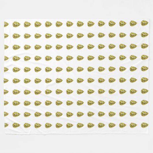 Gelbes Muster Fleecedecke (Vorderseite (Horizontal))