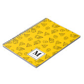 Gelbes Muster | Füge Deinen Namen hinzu Notizblock (Linke Seite)