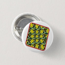 Gelbes Muster für wertvolle Blume Button