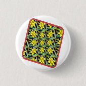 Gelbes Muster für wertvolle Blume Button (Vorderseite)