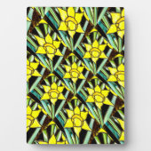 Gelbes Muster für wertvolle Blume Fotoplatte (Vorderseite)