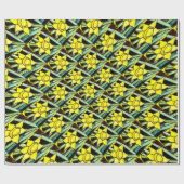 Gelbes Muster für wertvolle Blume Geschenkpapier (Flach)