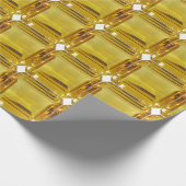 Gelbes Muster Geschenkpapier (Ecke)