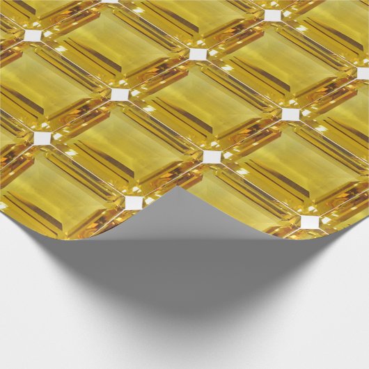 Gelbes Muster Geschenkpapier (Ecke)