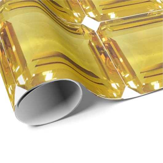 Gelbes Muster Geschenkpapier (Rolleneckpunkt)