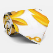 Gelbes Muster Krawatte (Gerollt)