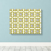 Gelbes Muster Leinwanddruck (Insitu (Holzboden))