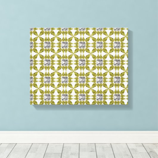 Gelbes Muster Leinwanddruck (Insitu (Holzboden))