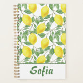 Gelbes Muster Zitronengrün Planer (Vorderseite)