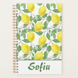 Gelbes Muster Zitronengrün Planer