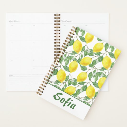 Gelbes Muster Zitronengrün Planer (Anzeige)