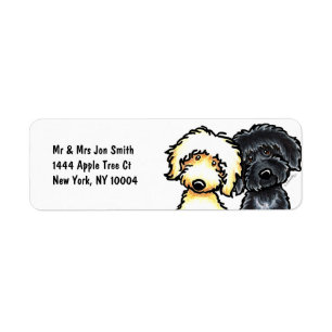 Gelbes n schwarzes Labradoodle
