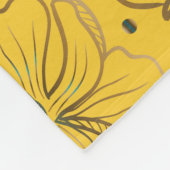 Gelbes, nahtloses Muster personalisiert Fleecedecke (Ecke)
