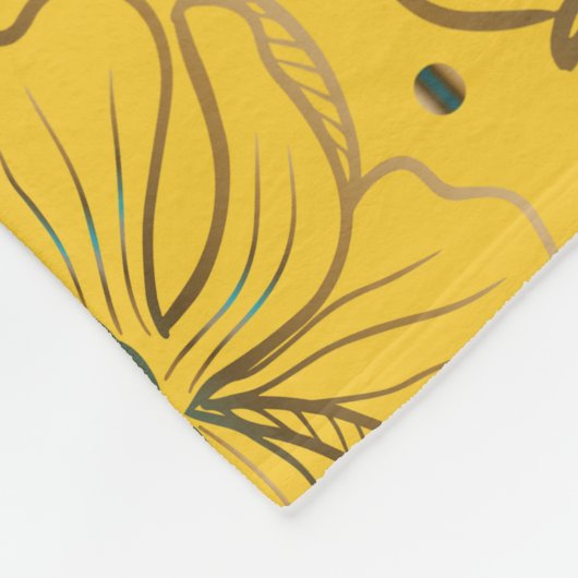 Gelbes, nahtloses Muster personalisiert Fleecedecke (Ecke)