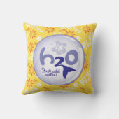 Gelbes Namensmuster Kissen (Rückseite)