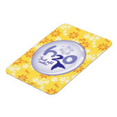 Gelbes Namensmuster Magnet (Linke Seite)