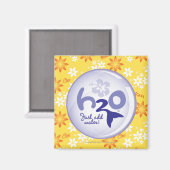 Gelbes Namensmuster Magnet (Vorderseite/Rückseite)