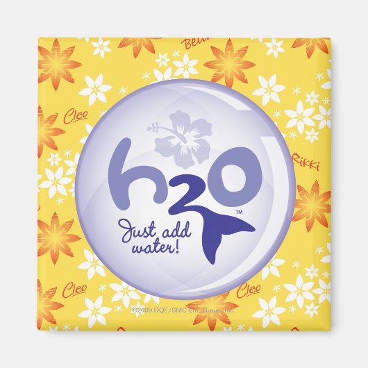 Gelbes Namensmuster Magnet (Vorne)