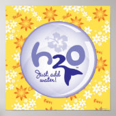 Gelbes Namensmuster Poster (Vorne)