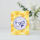 Gelbes Namensmuster Postkarte (Stehend Vorderseite)