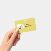 Gelbes Notar, öffentliches, horizontales Abzeichen Ausweis (Handheld)