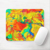 Gelbes Öl und Wasser schrecken, nicht mischen Mousepad (Mit Mouse)