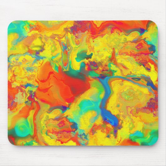 Gelbes Öl und Wasser schrecken, nicht mischen Mousepad (Vorne)