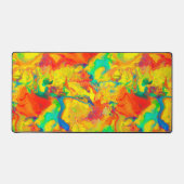 Gelbes Öl und Wasser schrecken, nicht mischen Schreibtischunterlage (Vorderseite)