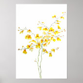 Gelbes Oncidium Orchideus Poster (Vorne)