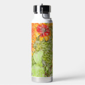 Gelbes Orange Rudbeckia Painterly-Blue Image Trinkflasche (Links)