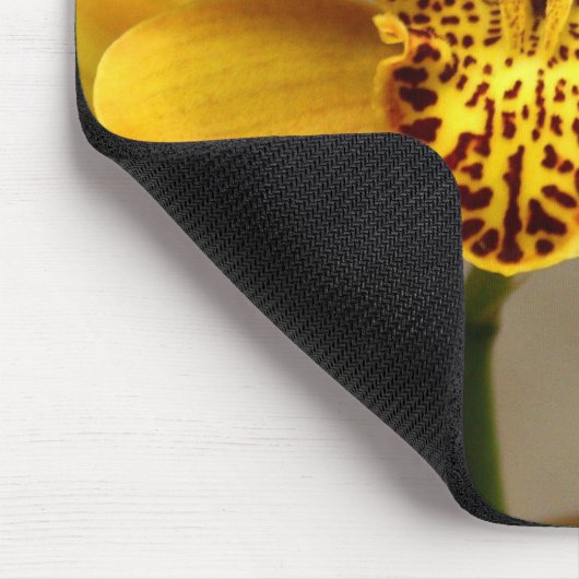 Gelbes Orchidee mousepad (Ecke)
