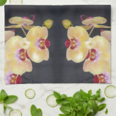 Gelbes Orchideen-Muster Handtuch (Gefaltet)