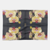 Gelbes Orchideen-Muster Handtuch (Horizontal)
