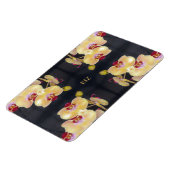 Gelbes Orchideenmuster Magnet (Linke Seite)