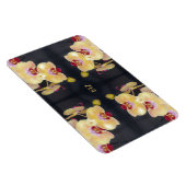 Gelbes Orchideenmuster Magnet (Rechte Seite)